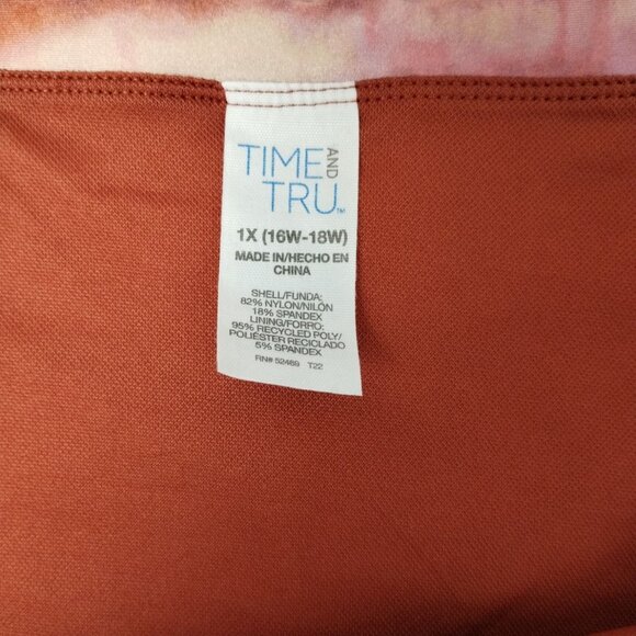 Time and Tru Womens XL Clay Brick Tie Dye Mid Rise Bikini Bottoms 1X - Picture 4 of 5